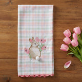 Blooming Bunnies Applique Tea Towel-Lange General Store