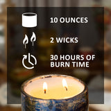 Blown Glass Tumbler Candle - Wind Blue-Lange General Store