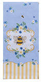 Blue Bee Daisy Embroidered Tea Towel-Lange General Store