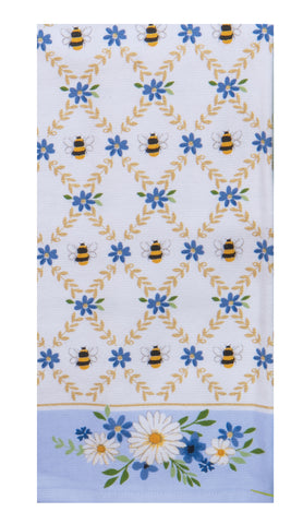 Blue Bee Lattice Terry Towel-Lange General Store
