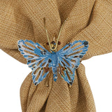 Blue Butterfly Napkin Rings-Lange General Store