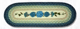 Blue Hydrangea Braided Table Runner-Lange General Store