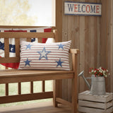 Patriotic Stars Applique Pillow-Lange General Store