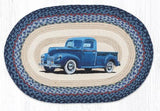 Blue Vintage Truck Braided Rug-Lange General Store