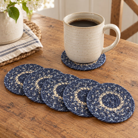 Bluefalls Braided Coaster Set of 6