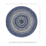 Bluefalls Braided Trivet 15" Set of 3