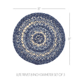Bluefalls Braided Trivet 8" Set of 3-Lange General Store