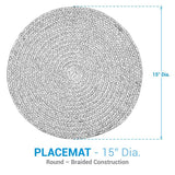 Bluestone Braided Placemats-Lange General Store
