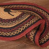 Boone Trace Moose Braided Oval Rug-Lange General Store