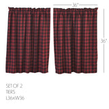 Boone Trace Tier Curtains 36"-Lange General Store