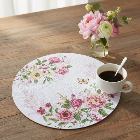 Botanical Sketchbook Braided Placemat-Lange General Store