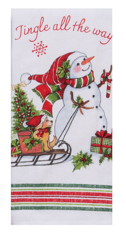 Bowie Wowie Christmas Jingle Terry Towel-Lange General Store