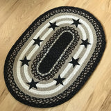 Briarwood Black Star Oval Braided Rugs - Lange General Store