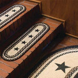 Briarwood Black Star Oval Braided Rugs - Lange General Store