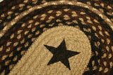 Briarwood Black Star Rectangle Braided Rugs-Lange General Store