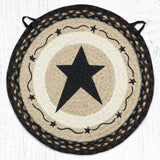 Briarwood Primitive Black Star Braided Chair Pad-Lange General Store