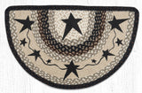 Briarwood Primitive Black Star Oval Braided Rugs - Lange General Store