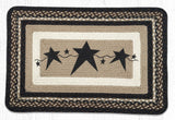 Briarwood Primitive Black Star Oval Braided Rugs - Lange General Store