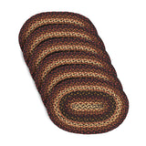 Brick Raven Braided Oval Placemat - Set of 6