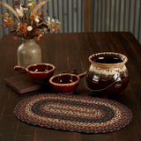 Beckham Jute Oval Placemat with fall florals