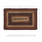 Brick Raven Braided Rectangle Placemat - Set of 6
