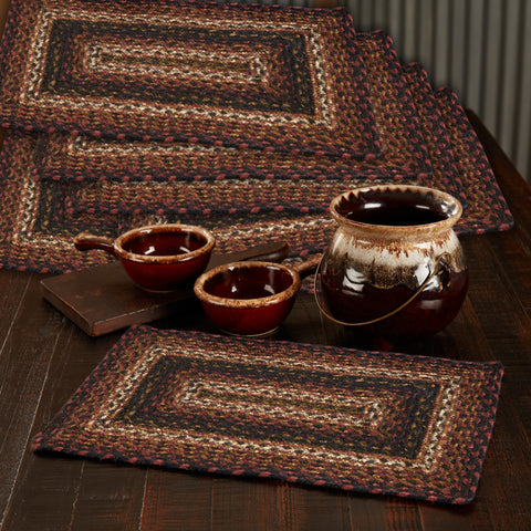 Brick Raven Braided Rectangle Placemat - Set of 6