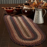 Brick Raven Braided Table Runner with fall florals