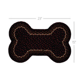 Brick Raven Dog Bone Braided Waterproof Rug Mat – Medium 15x23 – Indoor Outdoor Pet Bowl Mat