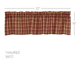 Brick Raven Plaid Valance