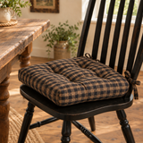 Bridgeton Black and Tan Chair Pad with a slimmer profile
