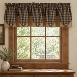 Bridgeton Black Point Valance in a rustic home setting