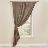 Bridgeton Black Ruffled Single Panel Curtain-Lange General Store