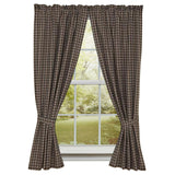 Bridgeton Black Short Panel Curtains-Lange General Store