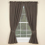 Bridgeton Black Short Panel Curtains-Lange General Store