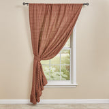 Bridgeton Wine Ruffled Single Panel Curtain-Lange General Store