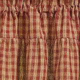 Bridgeton Wine Ruffled Valance-Lange General Store