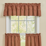 Bridgeton Wine Ruffled Valance-Lange General Store