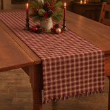 Bridgeton Wine Table Runner with Christmas centerpiece