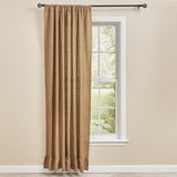 Bridgeton Wine Ticking Ruffled Single Panel Curtain-Lange General Store