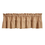 Bridgeton Wine Ticking Ruffled Valance-Lange General Store