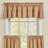 Bridgeton Wine Ticking Ruffled Valance-Lange General Store