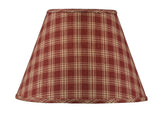 Bridgeton Wine and Tan Plaid Lamp Shade-Lange General Store