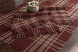 Burgundy Wine and Tan Rag Rug-Lange General Store