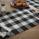 Wicklow Black Check Yarn Table Runners-Lange General Store