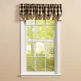 Buffalo Black and Tan Check Point Valance-Lange General Store