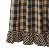 Buffalo Black and Tan Check Ruffled Shower Curtain-Lange General Store