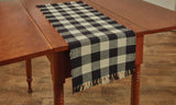 Wicklow Black and Tan Check Yarn Table Runners-Lange General Store