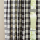 Buffalo Black and White Check Panel Curtains-Lange General Store