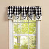 Buffalo Black and White Check Point Valance-Lange General Store