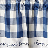 Buffalo Blue Check Home Sweet Valance-Lange General Store